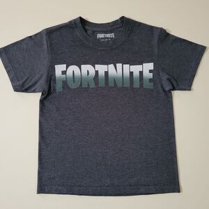 Fortnite Boy's Gray Graphic Front Crewneck Short Sleeve Tee